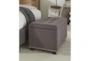 Carleigh Charcoal Storage Bench - Signature