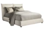 Cloudy White California King Upholstered Panel Bed - Signature