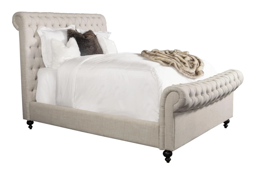 Jacqueline Queen Upholstered Sleigh Bed - 360