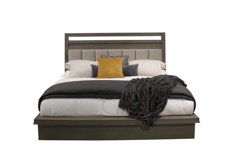 Paxten Grey King Wood Platform Bed - 360