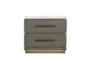 Paxten Grey Two-Tone 2-Drawer Nightstand With Led Light - Front