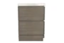 Paxten Grey Two-Tone 2-Drawer Nightstand With Led Light - Side