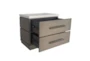 Paxten Grey Two-Tone 2-Drawer Nightstand With Led Light - Storage