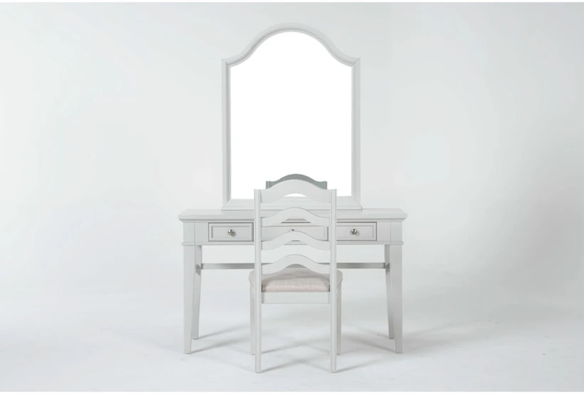 Julia Grey II Vanity & Chair - 360