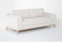 Newport White 84" Sofa - Side