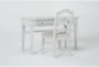 Julia Grey II Desk & Chair - Side