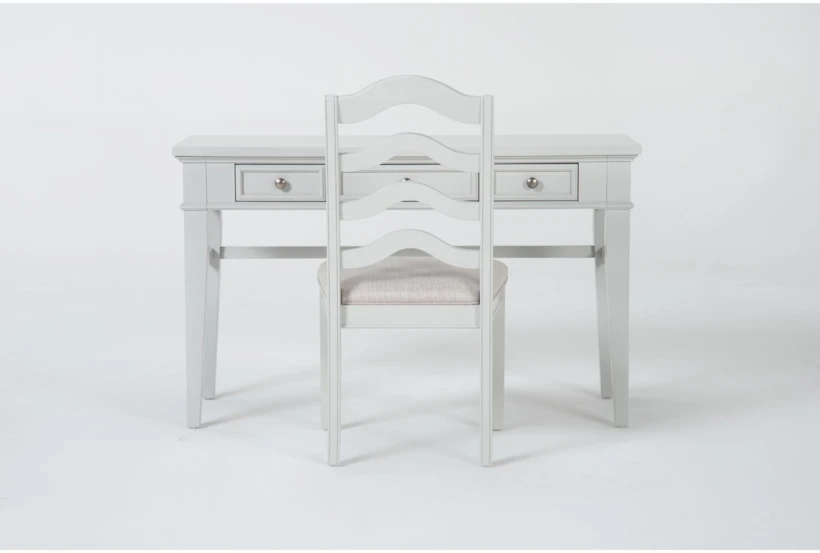 Julia Grey II Desk & Chair - 360