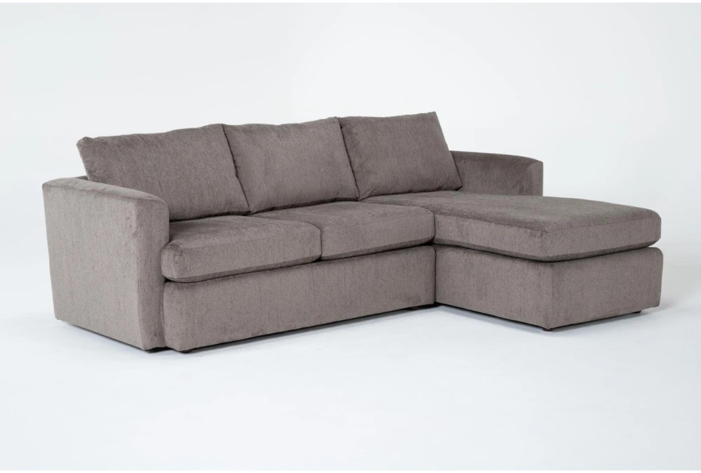 Basil Grey 93" 2 Piece Sectional with Right Arm Facing Chaise