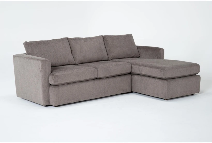 Basil Grey 93" 2 Piece Sectional with Right Arm Facing Chaise - 360