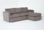Basil Grey 93" 2 Piece Sectional with Right Arm Facing Chaise - Signature
