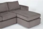 Basil Grey 125" 4 Piece Sectional with Right Arm Facing Chaise - Detail
