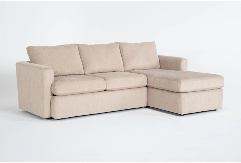 Basil Putty 93" 2 Piece Sectional with Right Arm Facing Chaise - 360