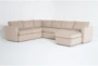 Basil Putty 125" 4 Piece Sectional with Right Arm Facing Chaise - Signature