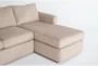 Basil Putty 93" 2 Piece Sectional with Right Arm Facing Chaise & Ottoman - Detail