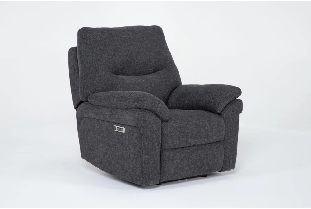 Anderson Grey Power Recliner with Power Headrest & USB
