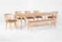 Mariko 78-96" Extendable Dining With Bench, Side Chair And Arm Chair Set For 8 - Side