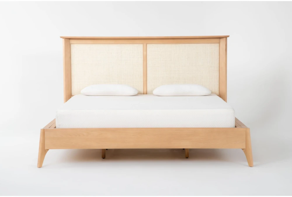Mariko California King Wood & Cane Platform Bed