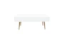 Contemporary White Coffee Table With Storage - Back
