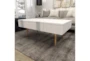 Contemporary White Coffee Table With Storage - Room