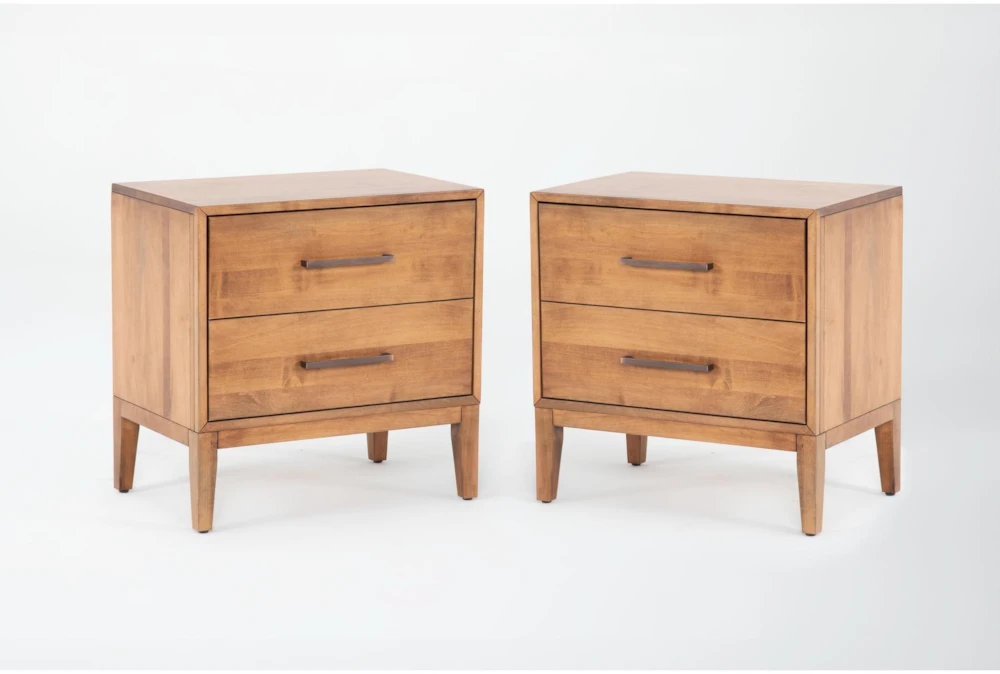 Kennedy Toffee 2-Drawer Nightstand Set Of 2