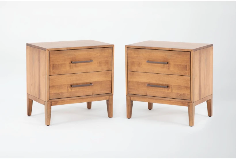 Kennedy Toffee 2-Drawer Nightstand Set Of 2 - 360