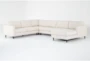 Calais Vanilla 142" 4 Piece Sectional with Right Arm Facing Chaise - Signature