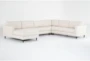 Calais Vanilla 142" 4 Piece Sectional with Left Arm Facing Chaise - Signature