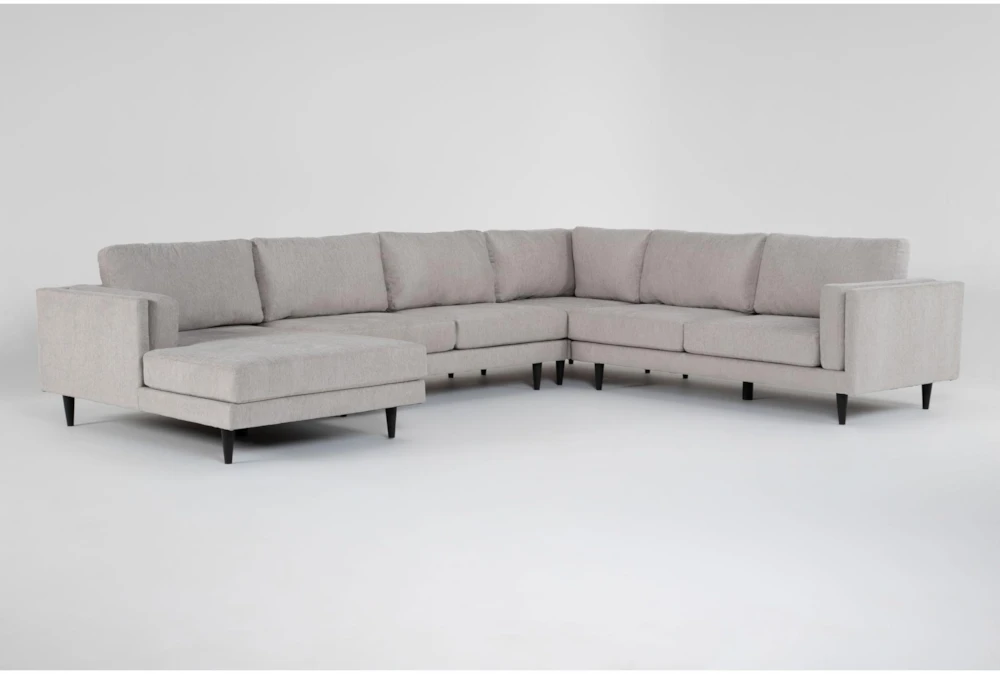 Aries Seal 145" 4 Piece Sectional with Left Arm Facing Chaise