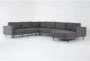 Aries Smoke 145" 4 Piece Sectional with Right Arm Facing Chaise - Signature