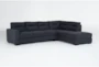 Carter Blue 116" 2 Piece Sectional with Right Arm Facing Corner Chaise - Signature