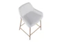 Danny Gold And White Faux Leather Counter Stool Set Of 2 - Top