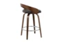 Gregg Brown Faux Leather Counter Stool Set Of 2 - Back
