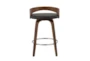 Gregg Brown Faux Leather Counter Stool Set Of 2 - Back