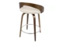 Gregg Cream Faux Leather Counter Stool Set Of 2 - Back