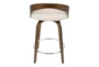 Gregg Cream Faux Leather Counter Stool Set Of 2 - Back