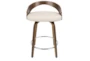 Gregg Cream Faux Leather Counter Stool Set Of 2 - Front