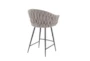 Braiden Cream And Grey Faux Leather Counter Stool - Back