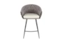 Braiden Cream And Grey Faux Leather Counter Stool - Front
