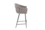 Braiden Cream And Grey Faux Leather Counter Stool - Side