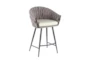 Braiden Cream And Grey Faux Leather Counter Stool - Signature