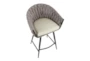Braiden Cream And Grey Faux Leather Counter Stool - Top