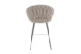 Braiden Grey Faux Leather Counter Stool - Back