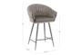 Braiden Grey Faux Leather Counter Stool - Detail