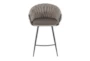 Braiden Grey Faux Leather Counter Stool - Front