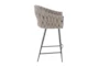 Braiden Grey Faux Leather Counter Stool - Side
