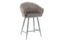 Braiden Grey Faux Leather Counter Stool - Signature