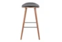 Sadie Black Faux Leather Counter Stool Set Of 2 - Side