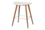 Sadie White Faux Leather Counter Stool Set Of 2 - Back