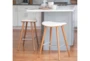 Sadie White Faux Leather Counter Stool Set Of 2 - Room