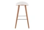 Sadie White Faux Leather Counter Stool Set Of 2 - Side